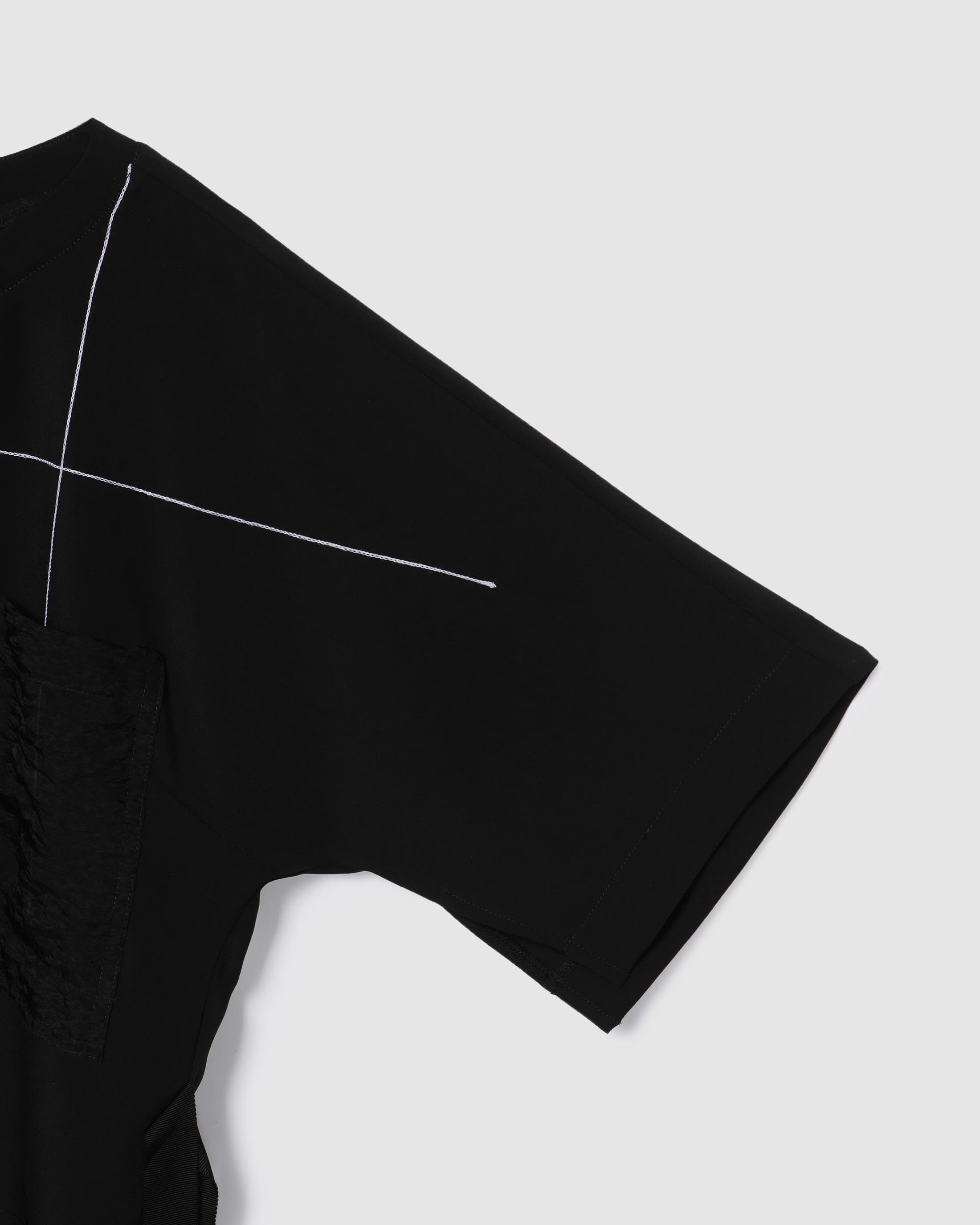 Contrast Stitch Blouse Black — vue 5