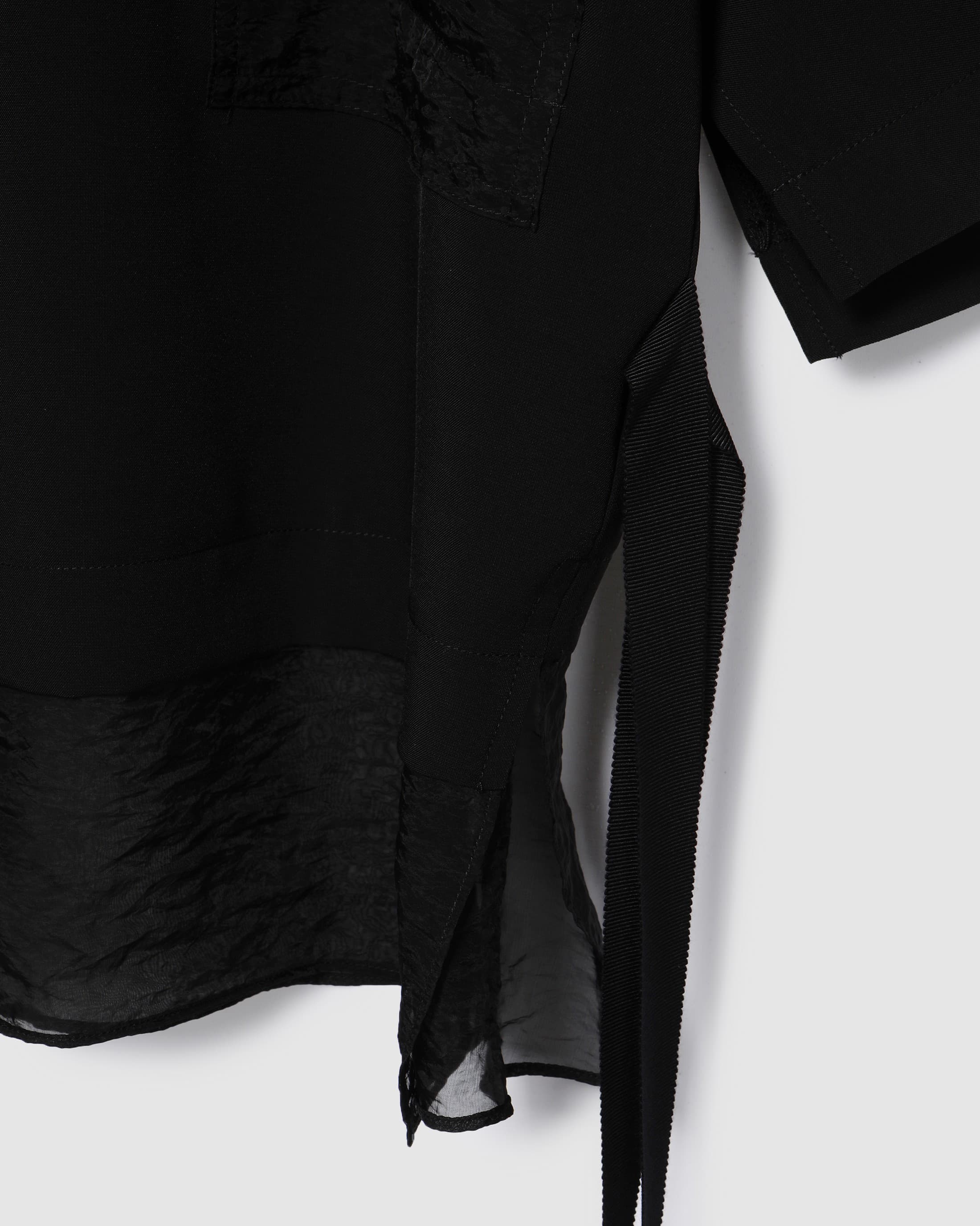 Contrast Stitch Blouse Black — vue 6