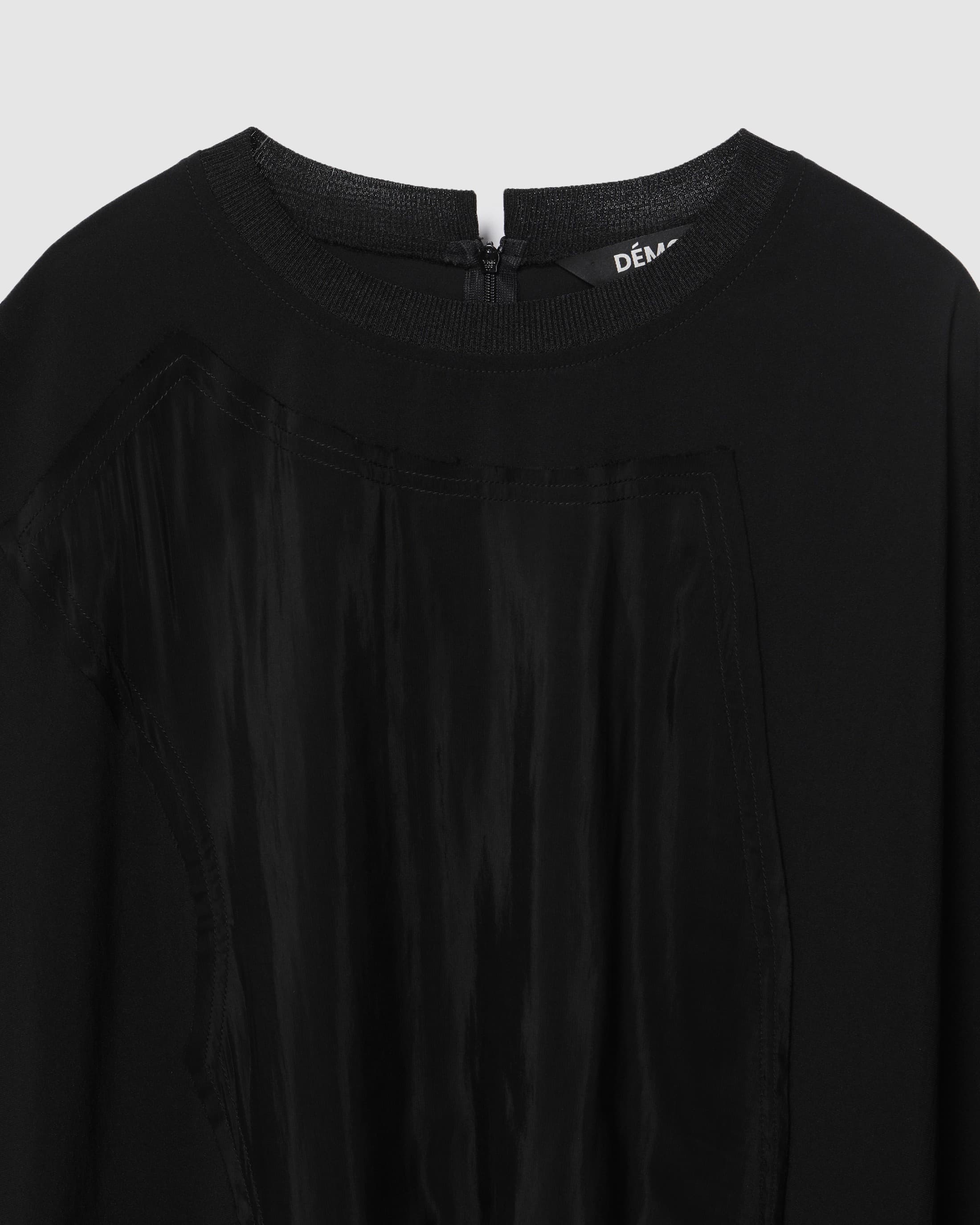 Texture Block Stitch Dress Black — vue 4