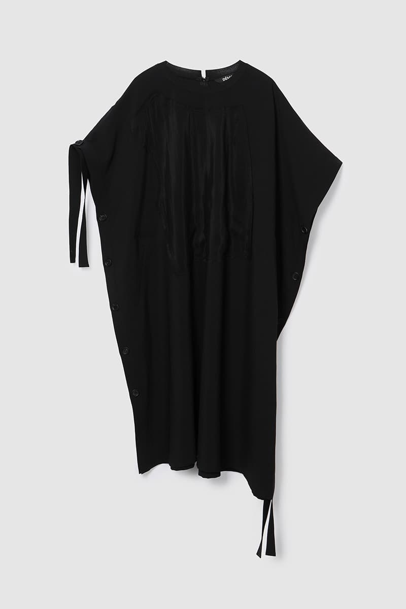 Texture Block Stitch Dress Black — vue 1