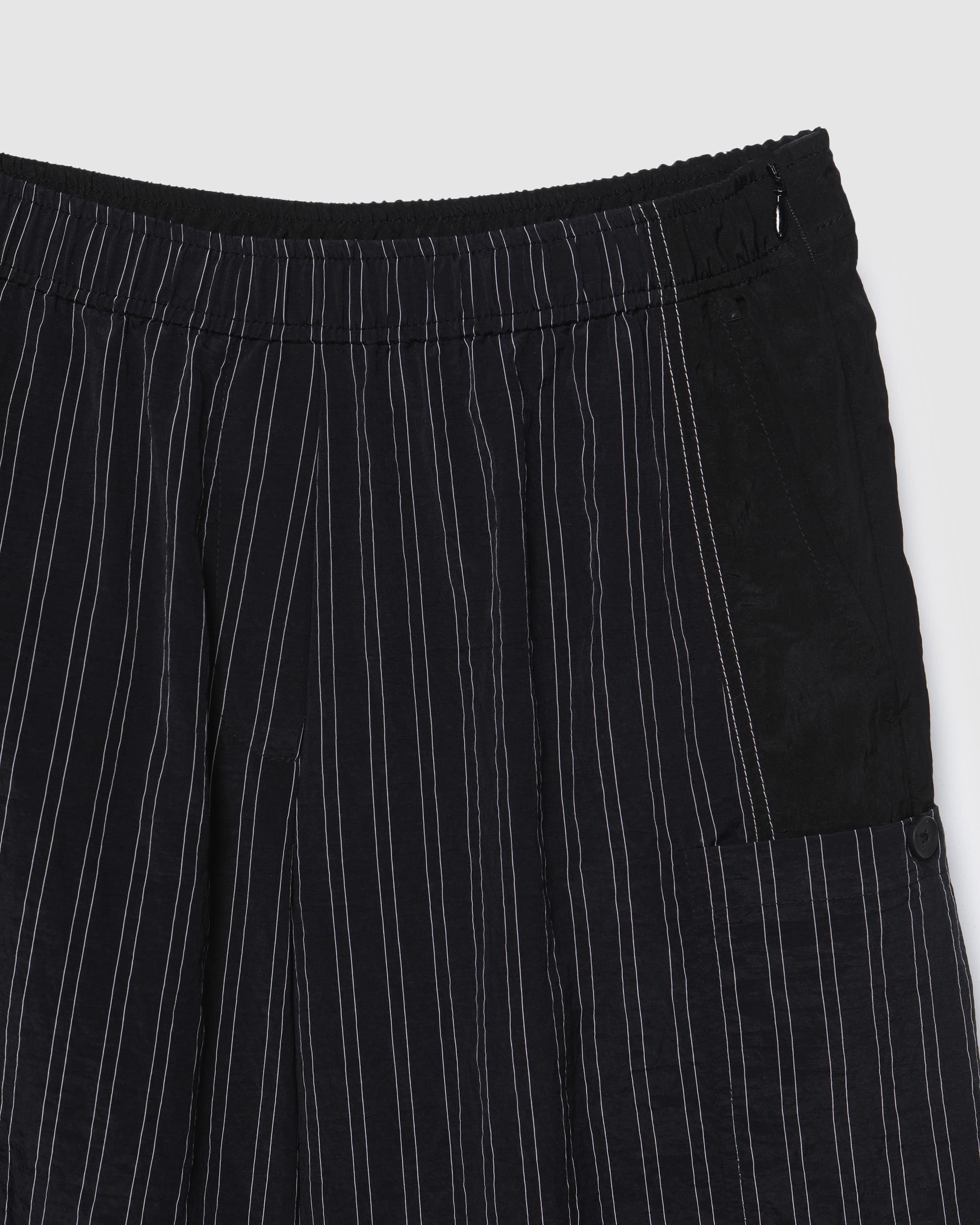 Stripe Panel Banding Pants Black PT — vue 4