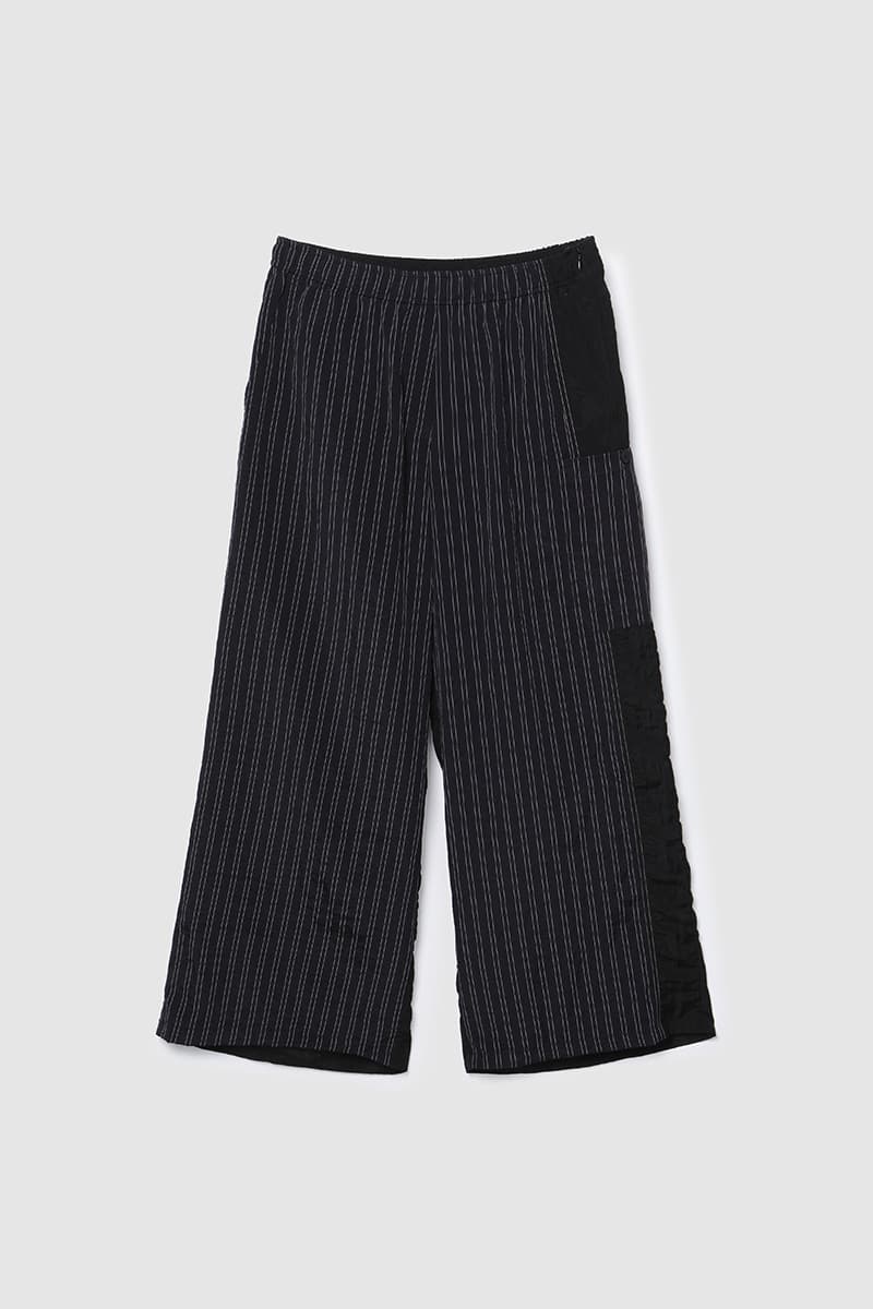 Stripe Panel Banding Pants Black PT — vue 1