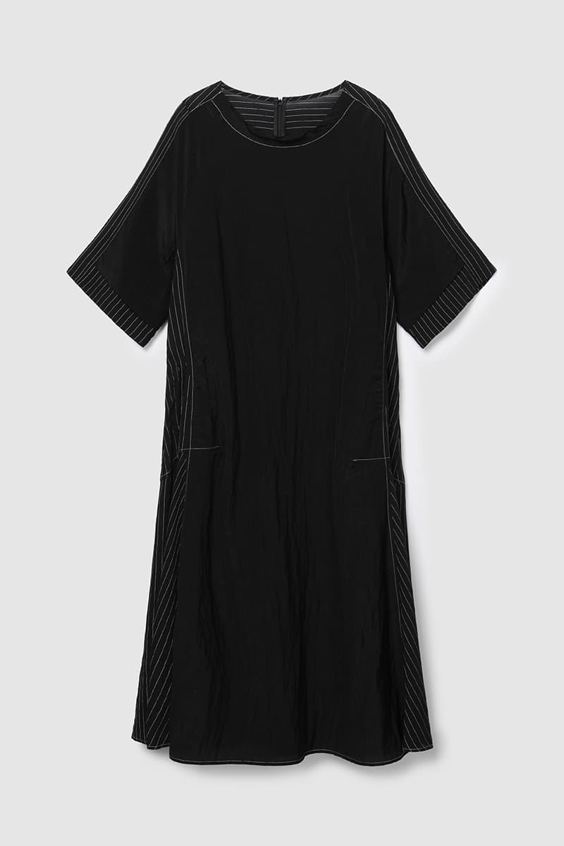 Stripe Panel Dress Black PT