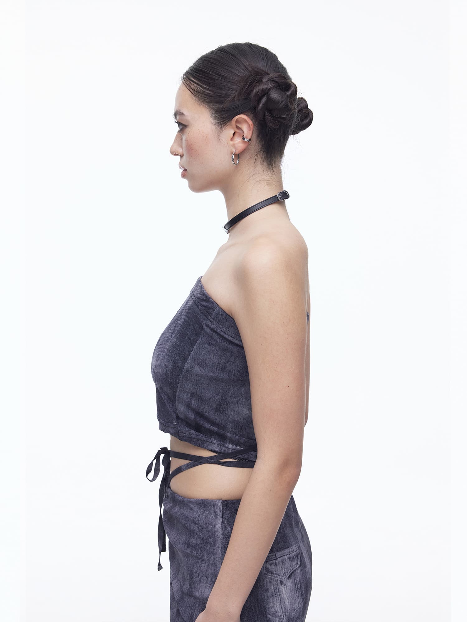 Denim Mesh Top (BK) — vue 3