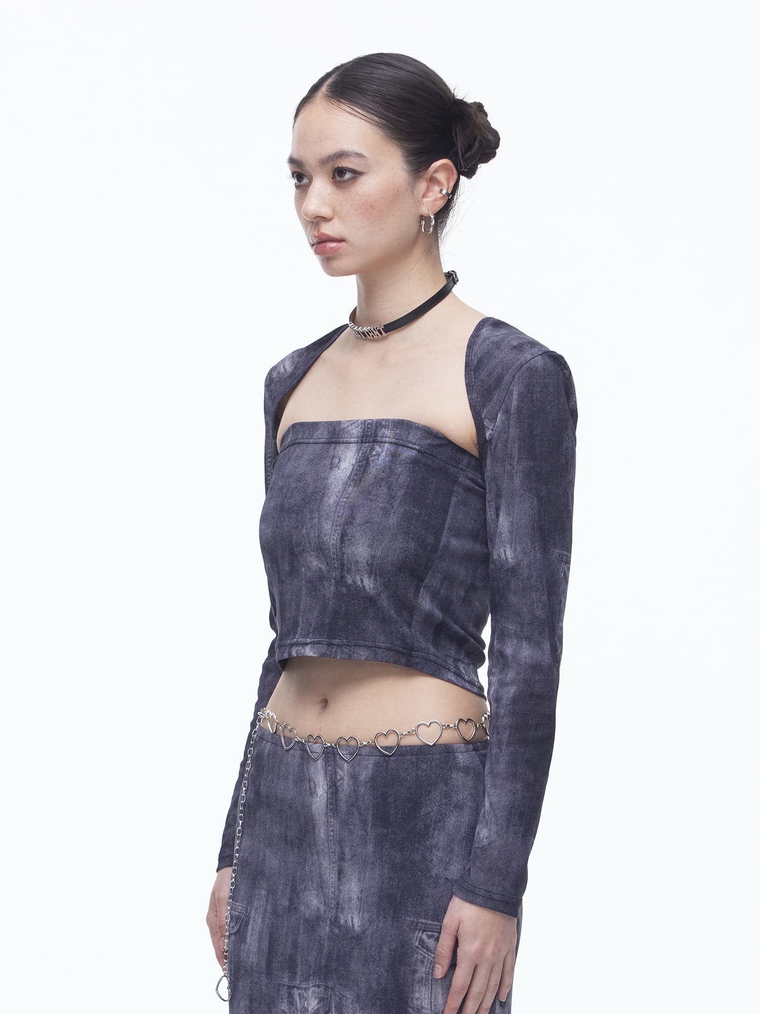 Denim Mesh Bolero (BK) — vue 2
