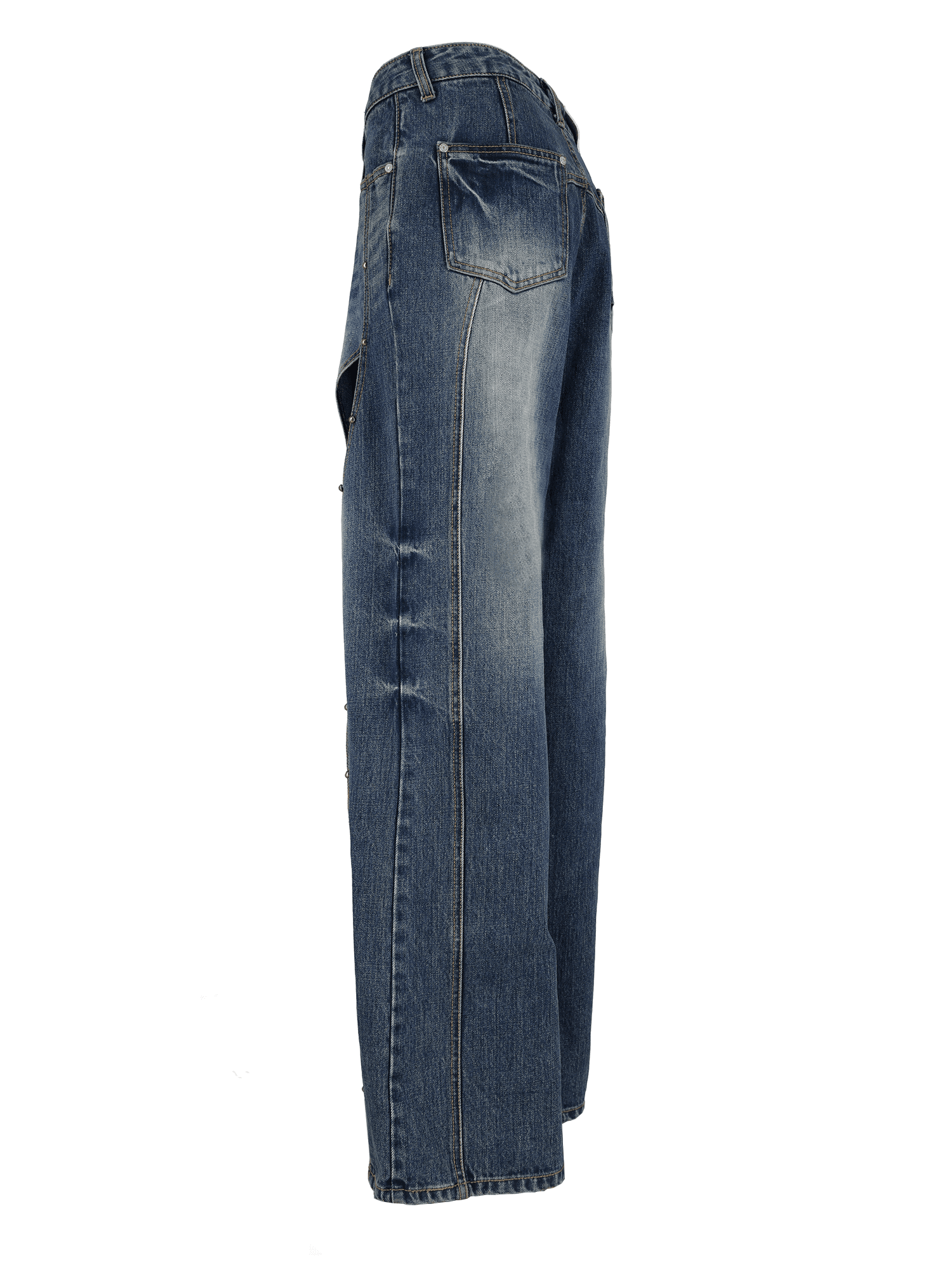 Stud Cat Eye Cut out denim pants — vue 4