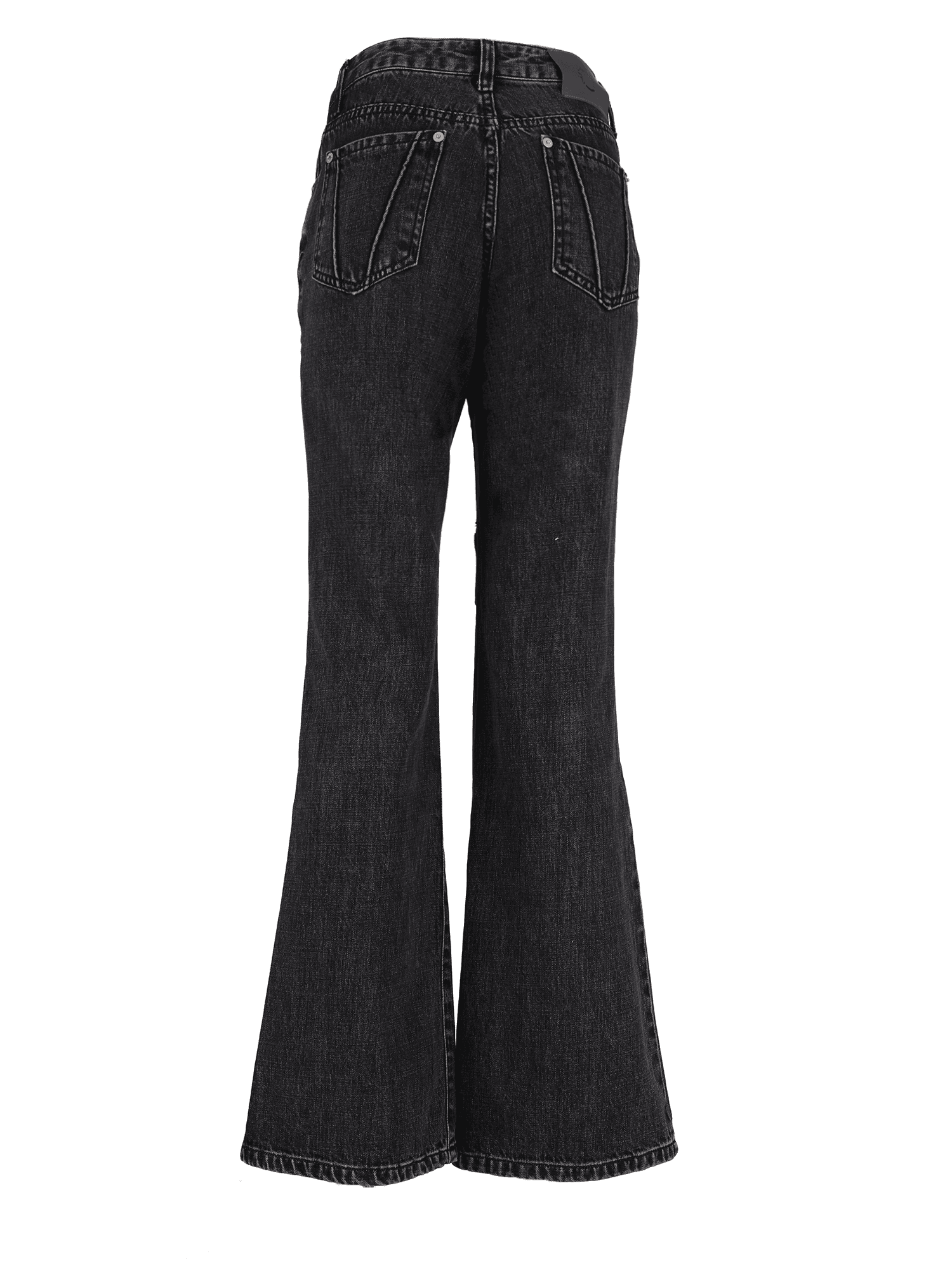 STUD GREY CUTOUT ZIPPER DENIM — vue 5