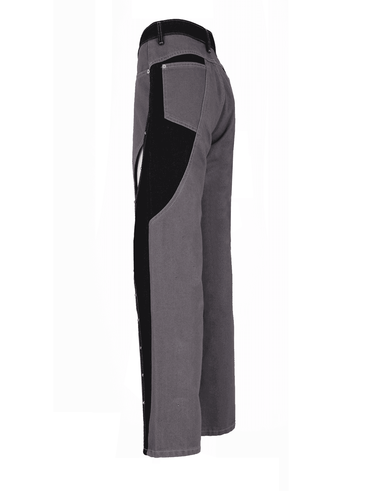 Stud Gray Cut Out Denim Pants — vue 4