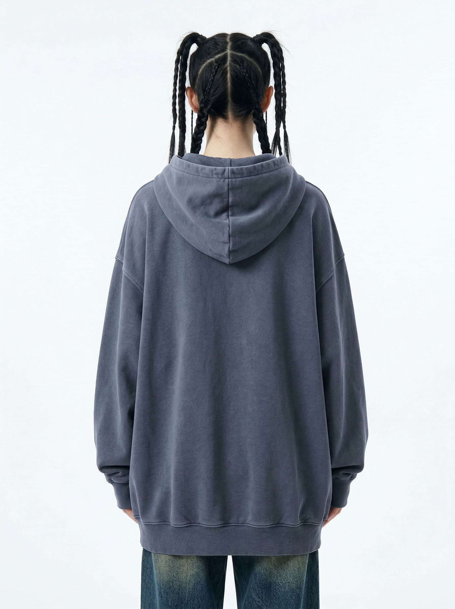 Pigment Logo Hoodie BL — vue 4
