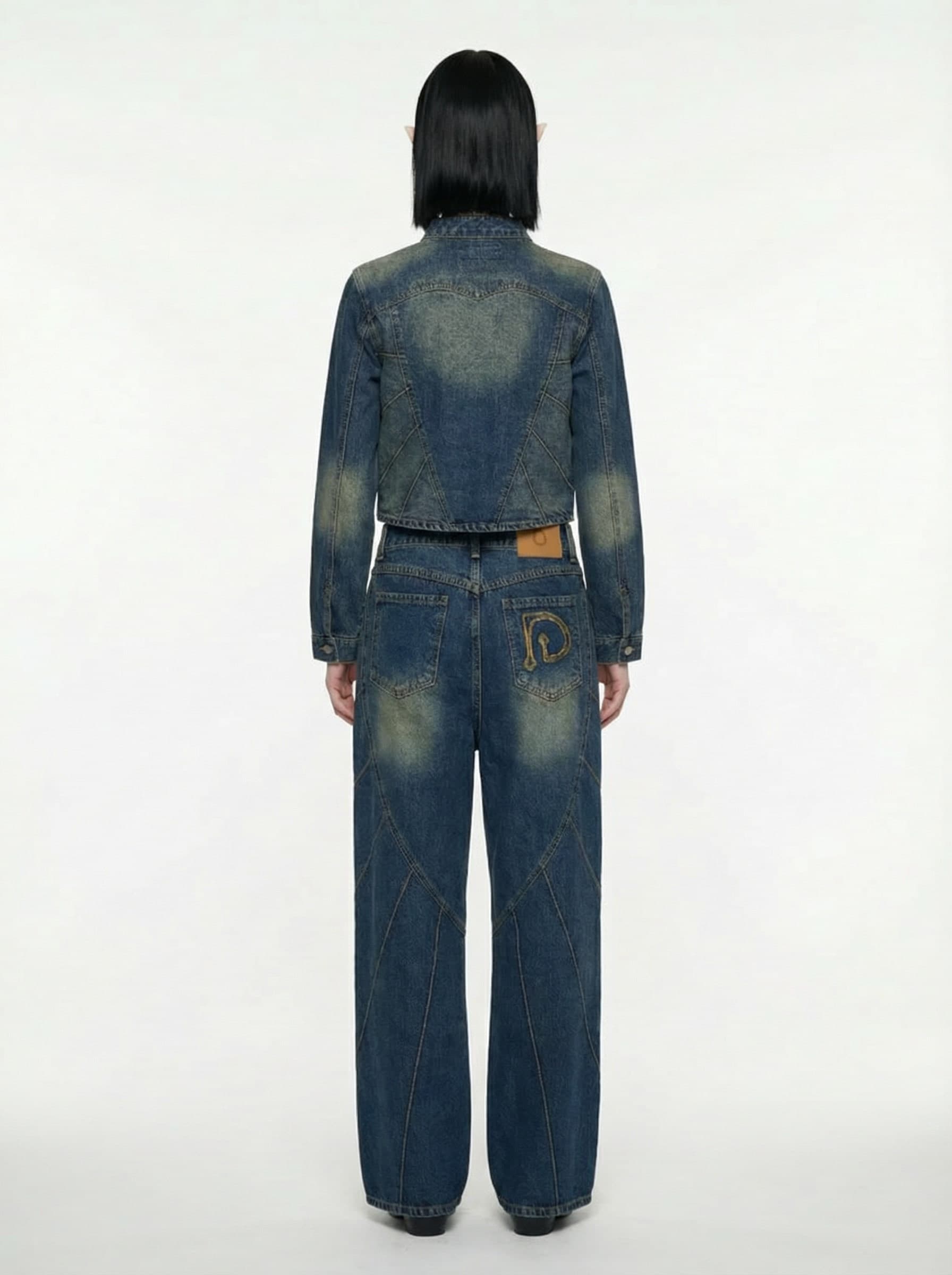Piping Heart Denim Jeans — vue 4