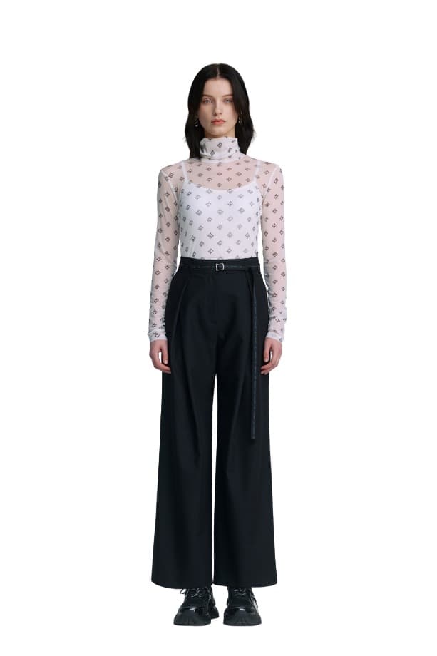 Belted Pintuck Pants (BK)