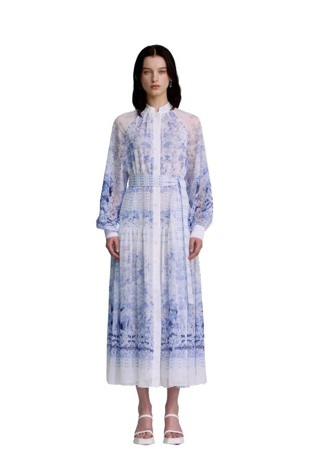 Chiffon Raglan-sleeved Dress (BN)