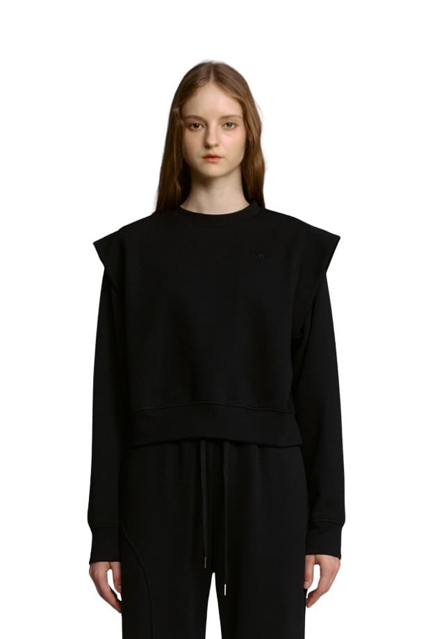 Cap Sleeve Sweatshirt (BLACK)