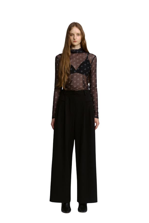 Pintuck Wide Pants (BK)
