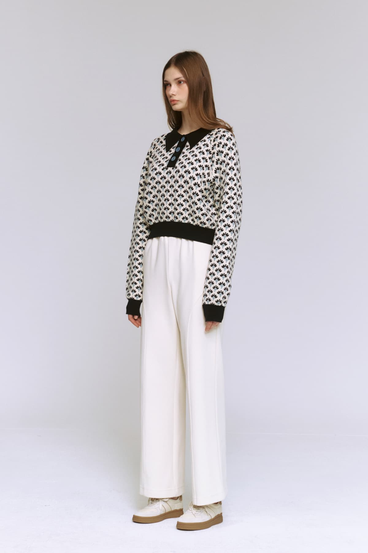 Jacquard Raglan Collar T-Shirt (IV) — vue 11