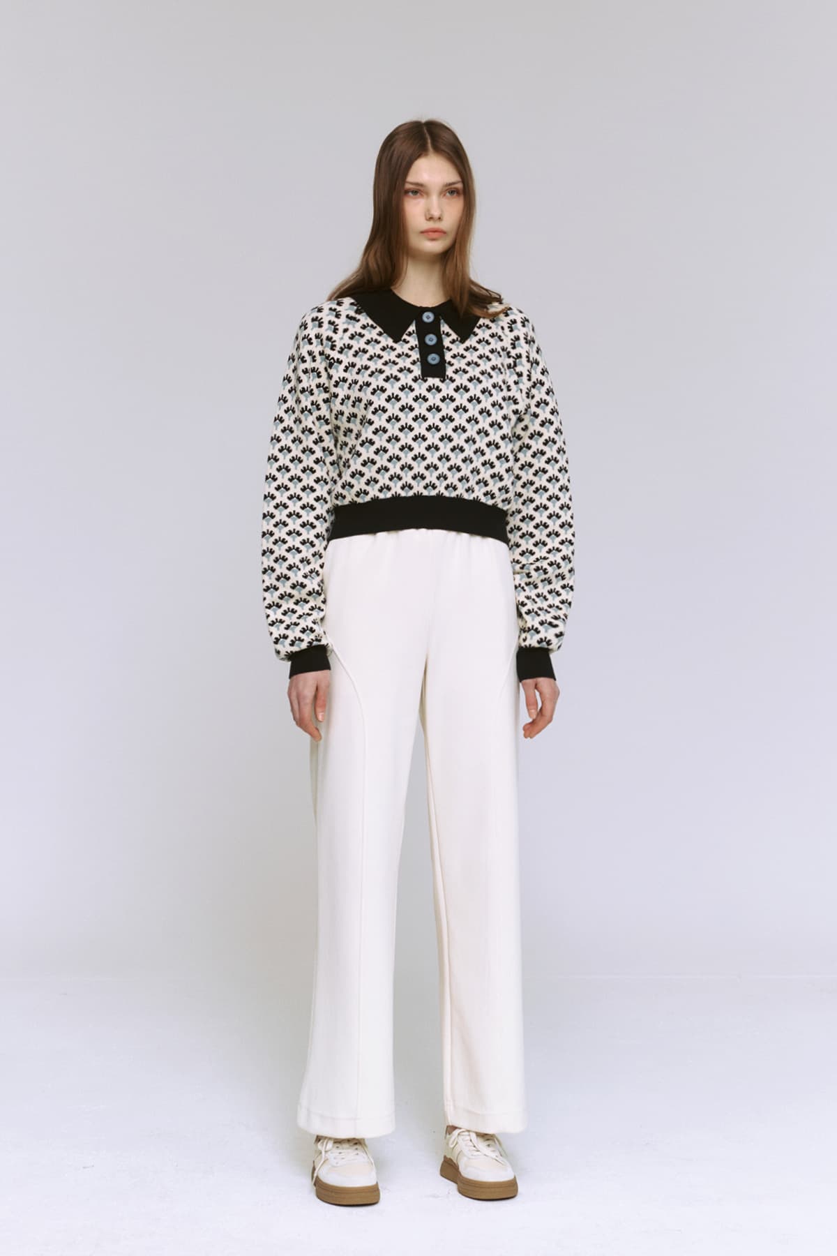 Jacquard Raglan Collar T-Shirt (IV) — vue 6