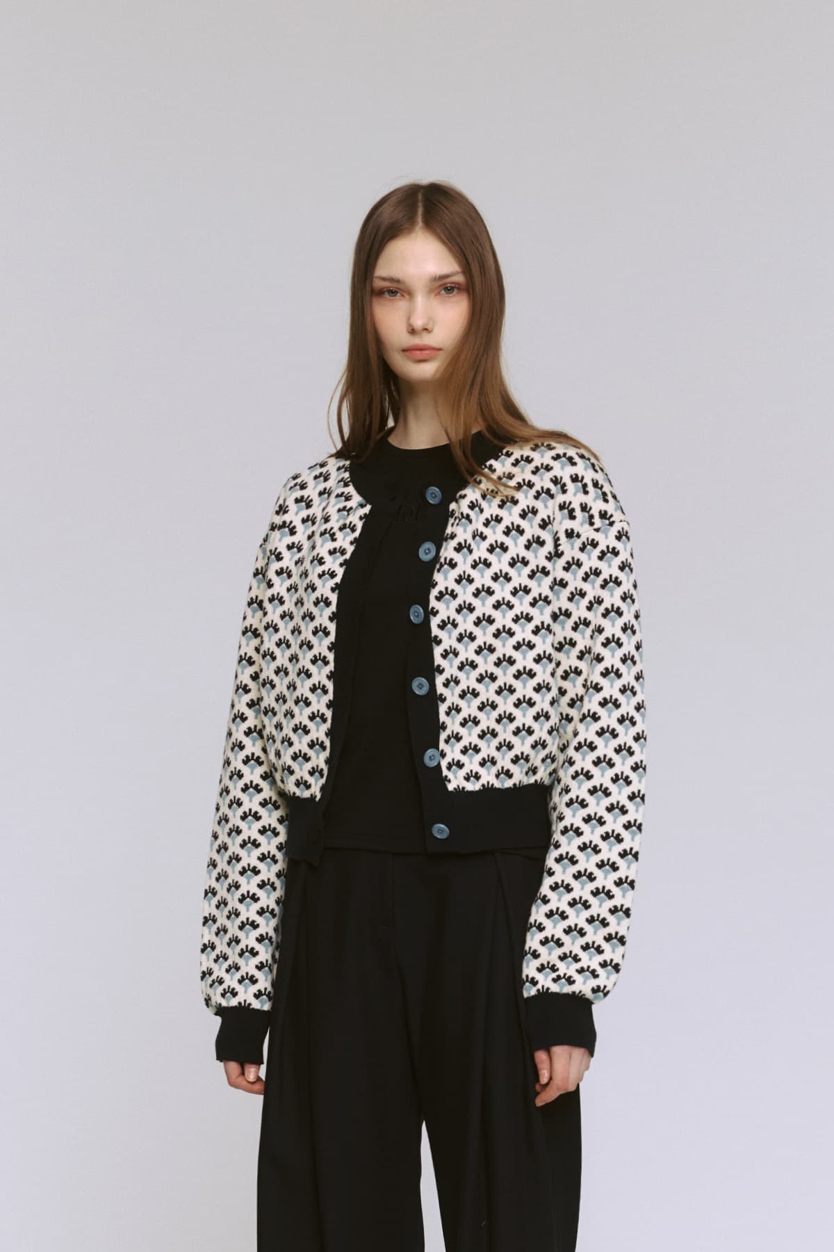 Jacquard Round Cardigan (IV) — vue 13