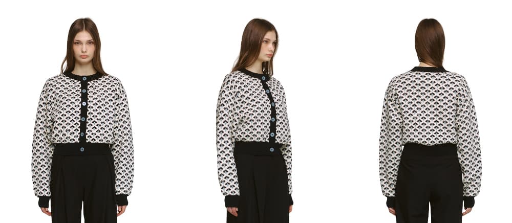 Jacquard Round Cardigan (IV) — vue 15