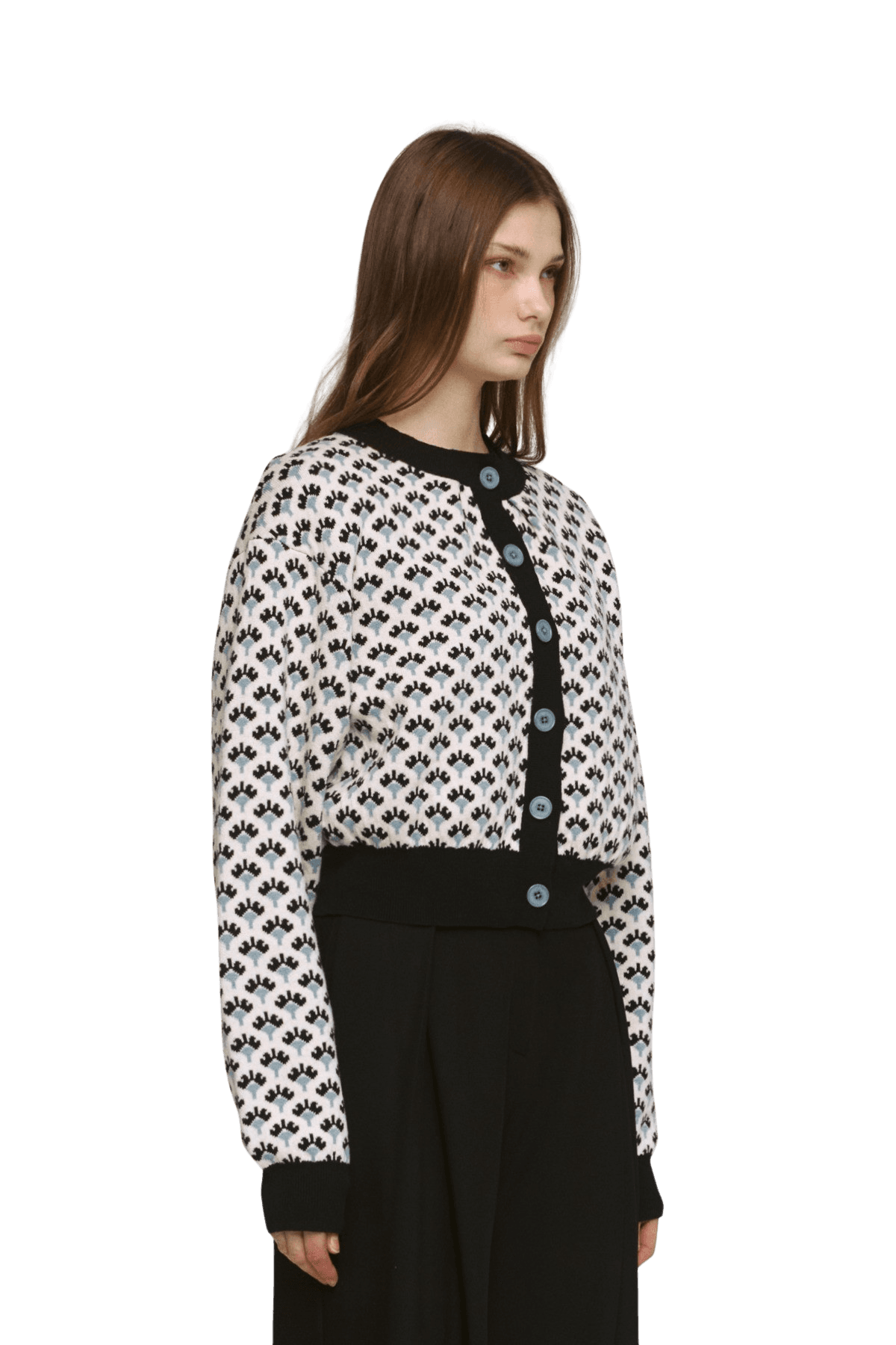 Jacquard Round Cardigan (IV) — vue 3