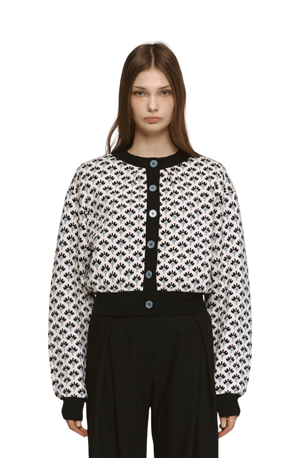 Jacquard Round Cardigan (IV)