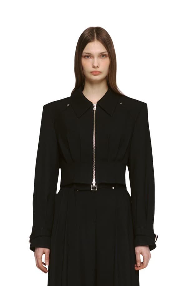 Pintuck Cropped Jacket (B)