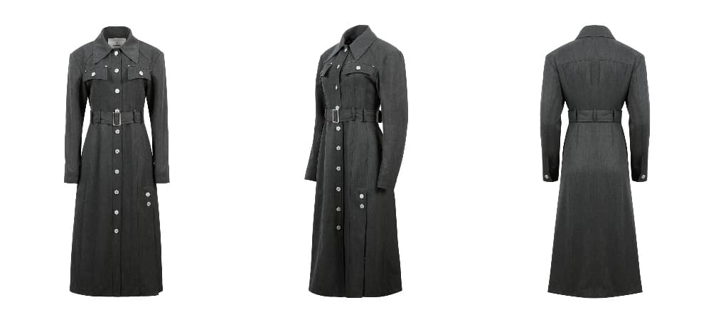 Slit Long Jacket Dress (C) — vue 4