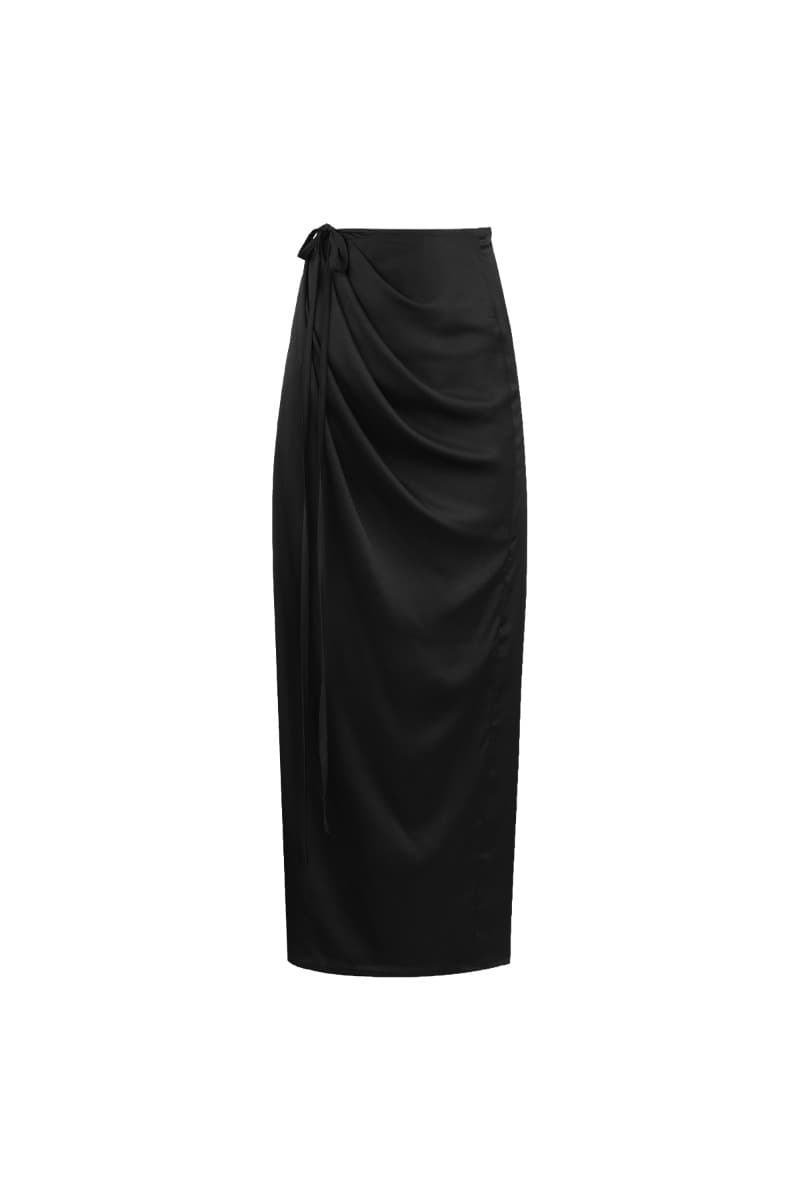 Draping Wrap Skirt (BK)