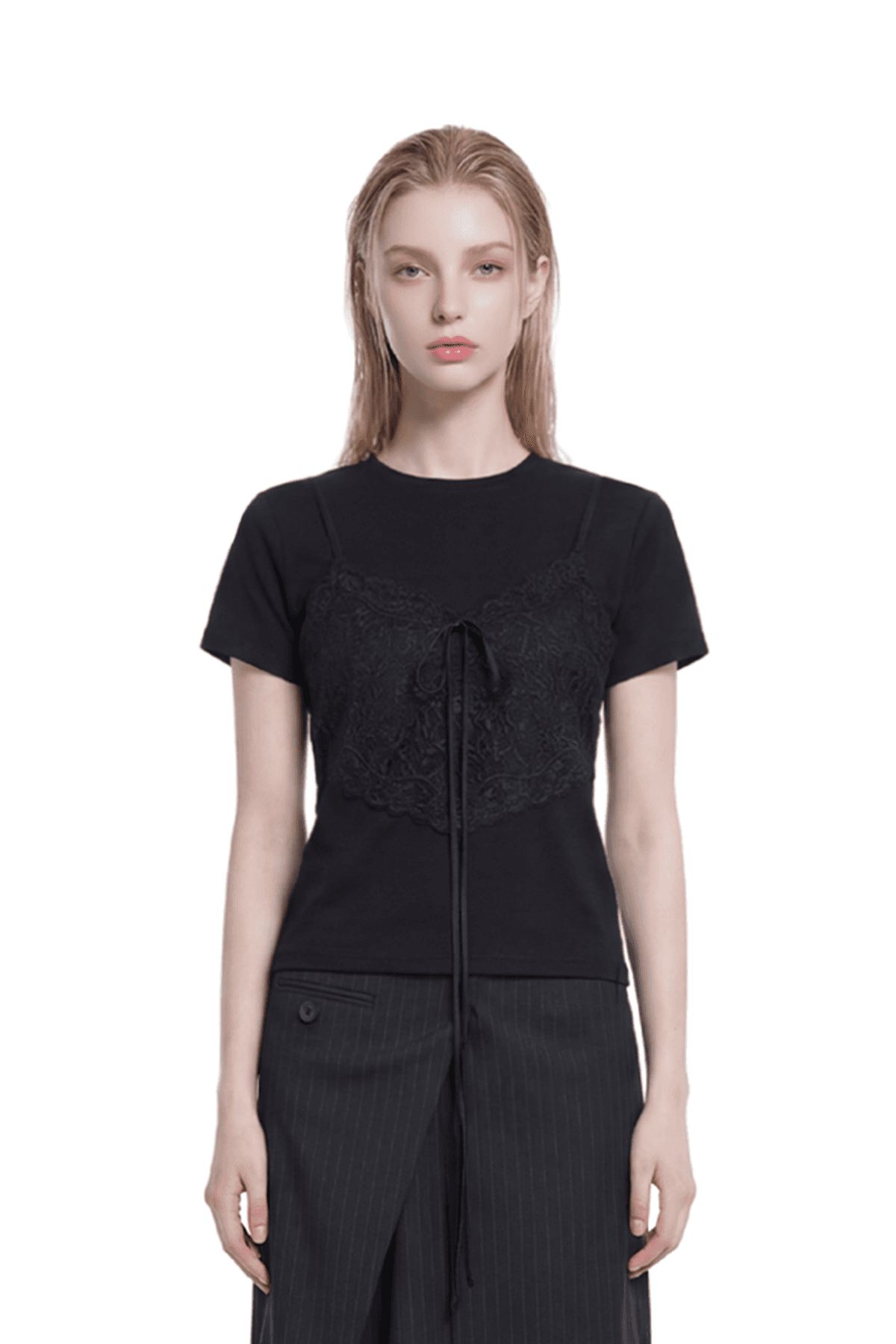 Lace Camisole T-shirt (B) — vue 4