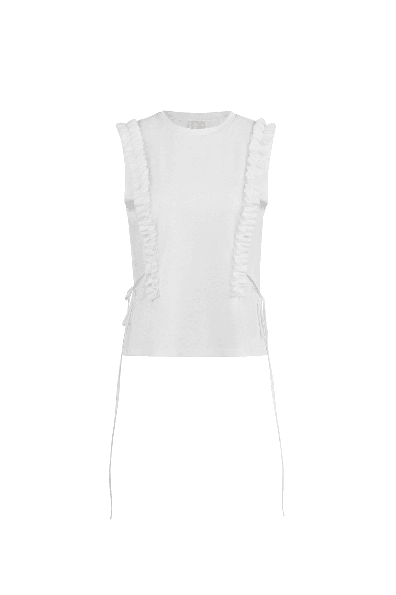 Frill Sleeveless T-shirt (W) — vue 2