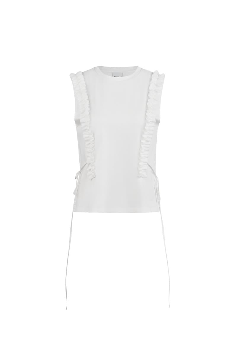 Frill Sleeveless T-shirt (W)