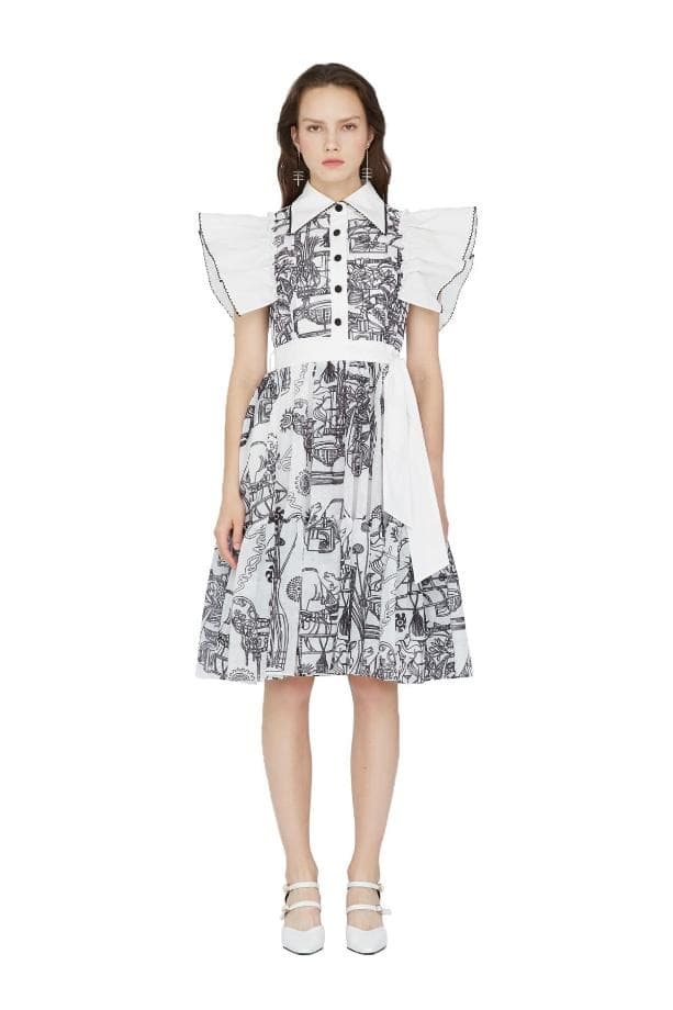 Sleeveless Tiered Midi Dress (WH)