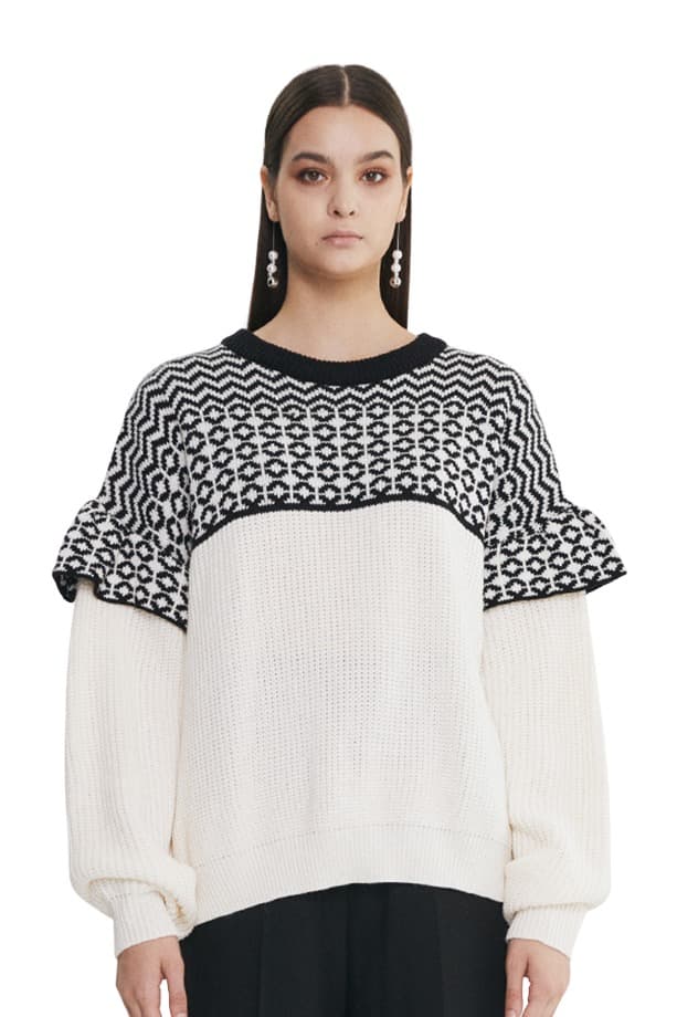 Ruffle Jacquard Knit (IV)