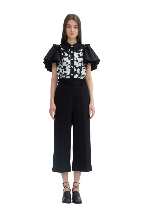 Split Button Slacks Pants (BK)