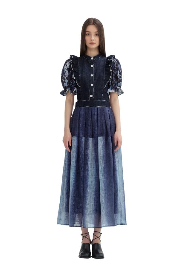 Denim Pleats Skirt (DNY)