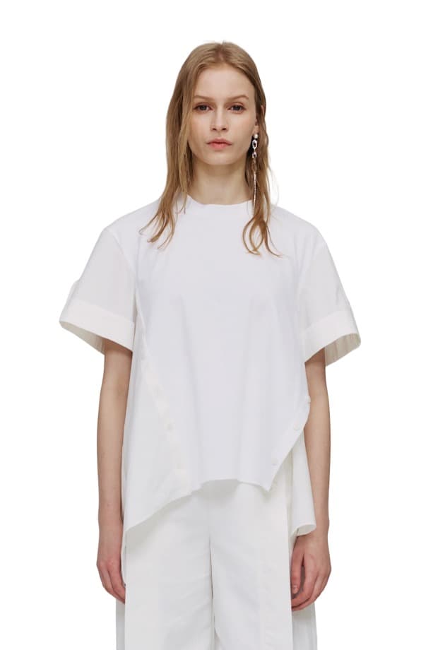Slit Button T-shirt (WH)