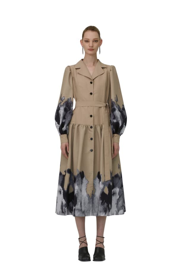 Trench Shirring Dress (CML)