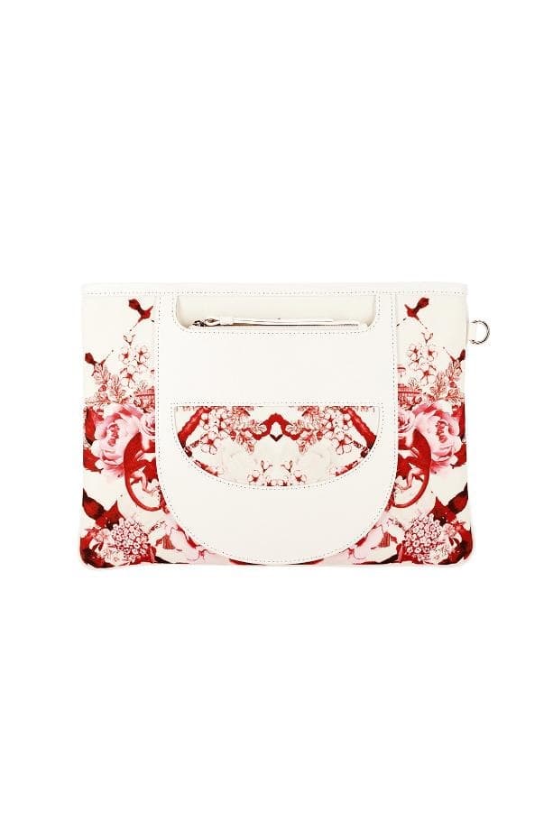 DOUCAN X Alice Martha: Flower Art Work Clutch Bag (RD)