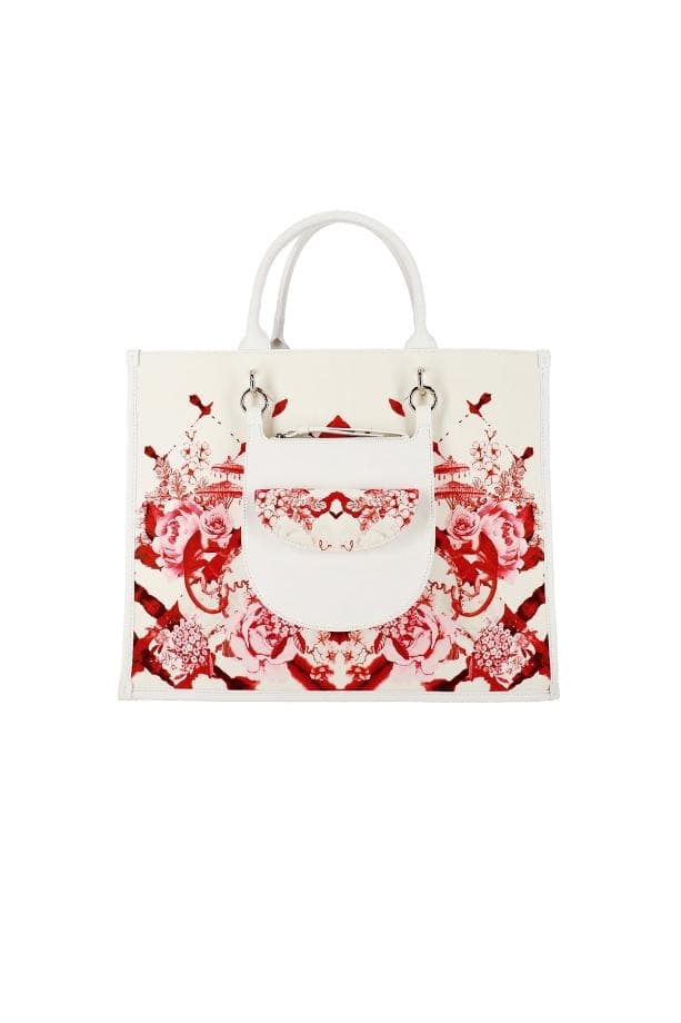 DOUCAN X Alice Martha: Flower Art Work Shopper Bag (RD)