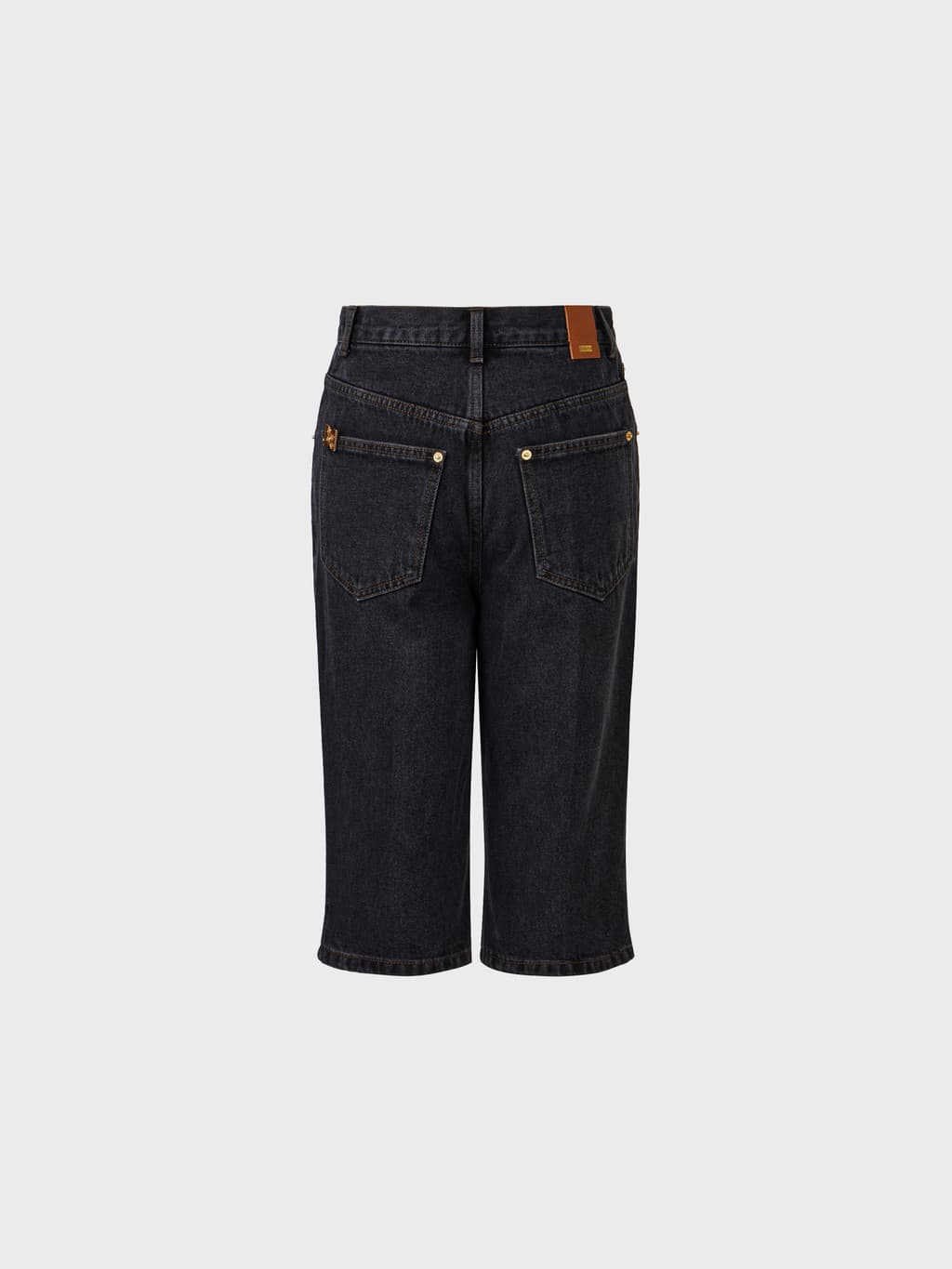 Slit Detail Bermuda Shorts - Grey — vue 9