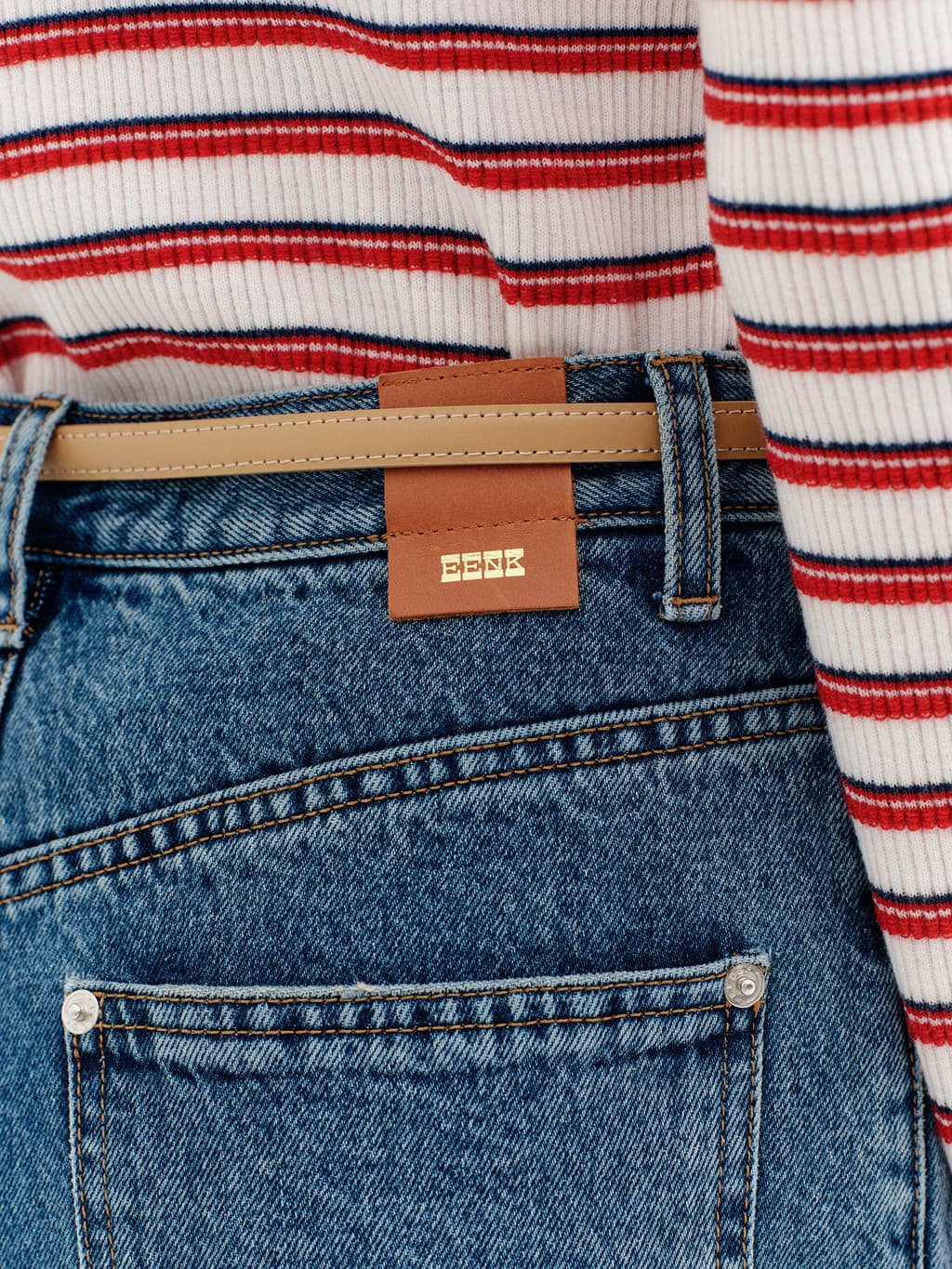 Slit Detail Bermuda Shorts - Blue — vue 8