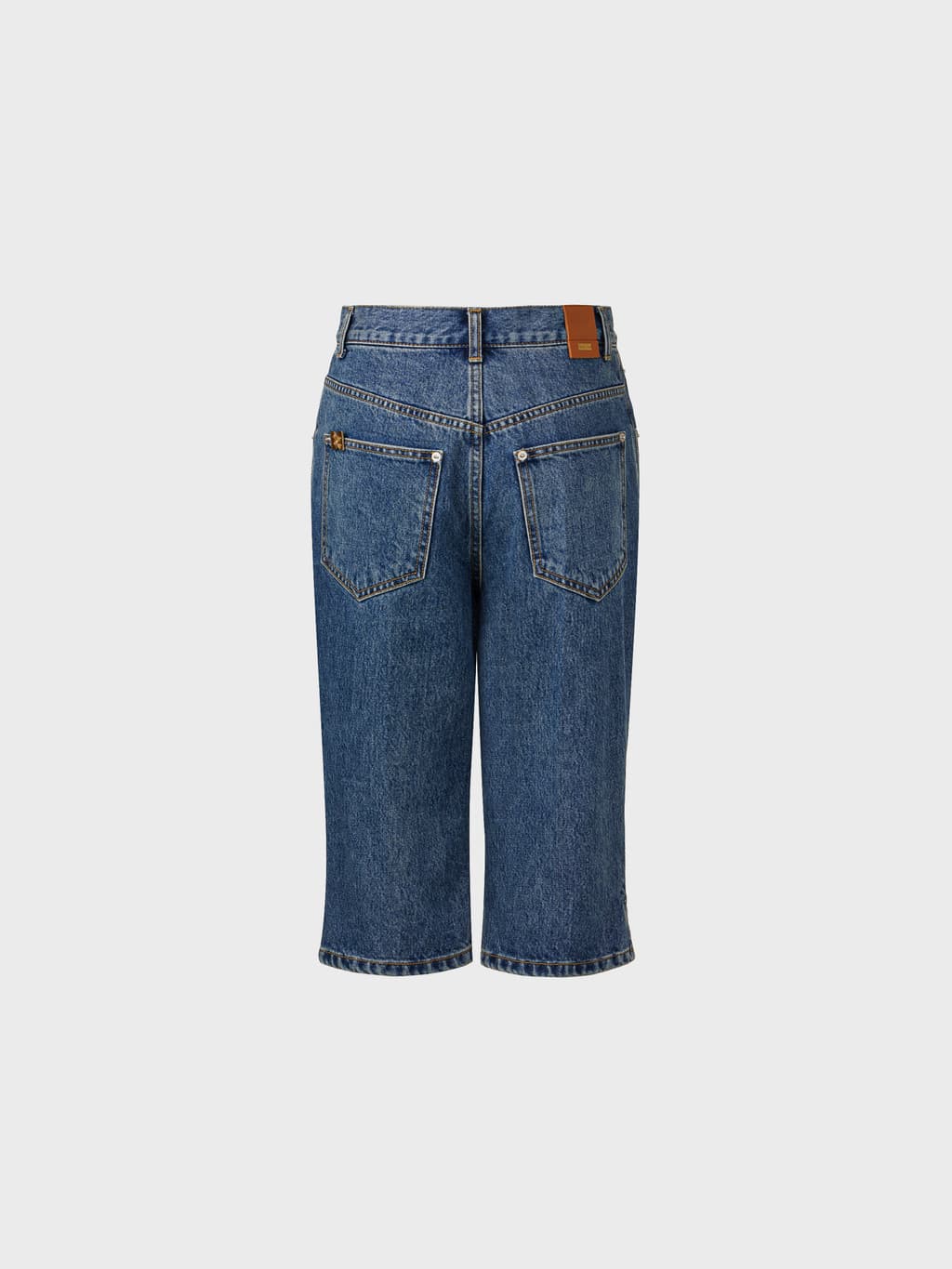 Slit Detail Bermuda Shorts - Blue — vue 9