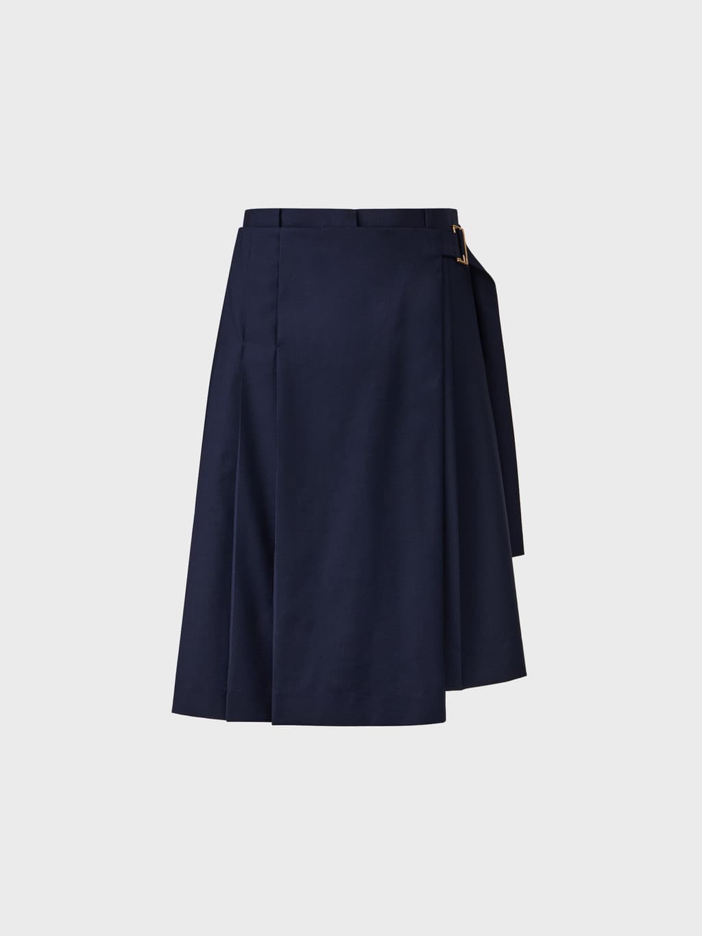 Front Pleated Convertible Shorts - Navy — vue 3