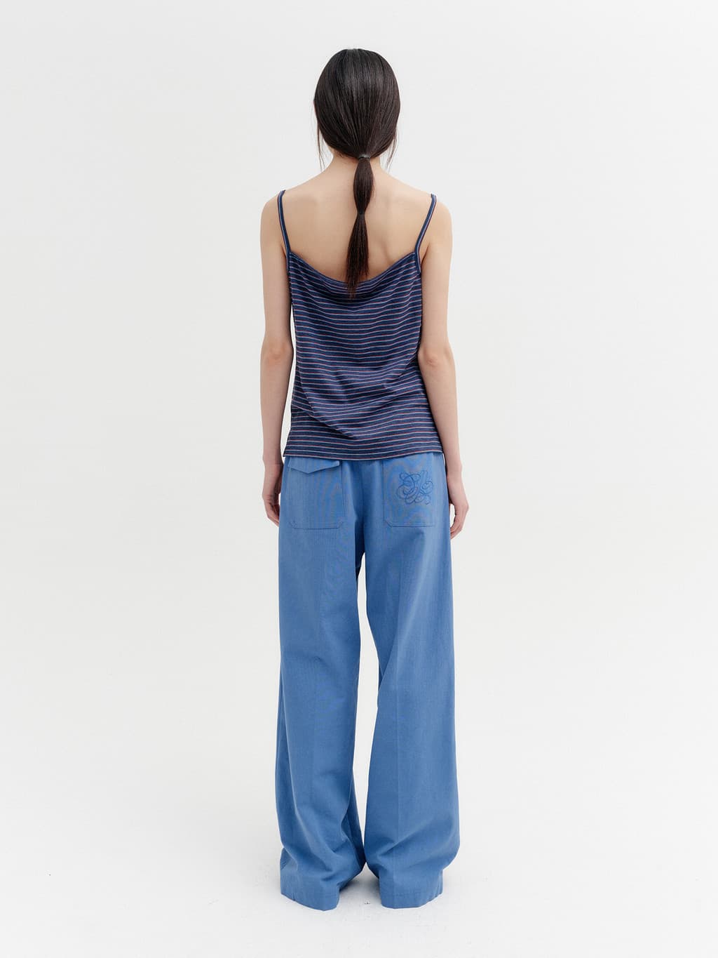Double V-Neck Panel Sleeveless - Navy — vue 6