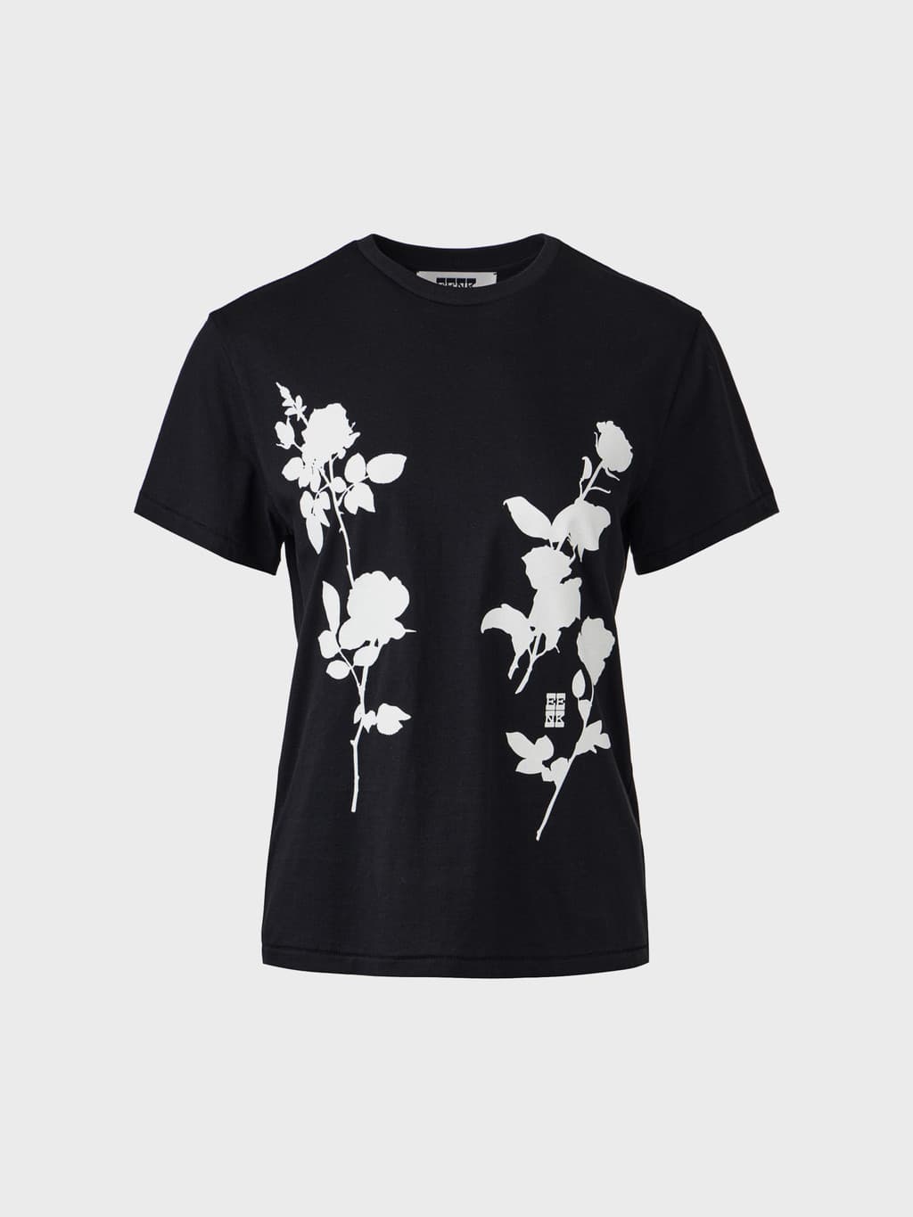 Front Rose Graphic T-Shirt - Black — vue 3