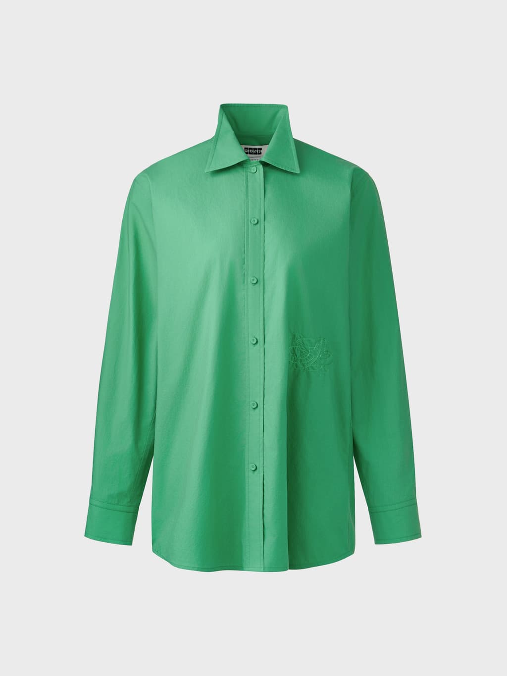 Classic Logo Embroidered Shirt - Green — vue 3