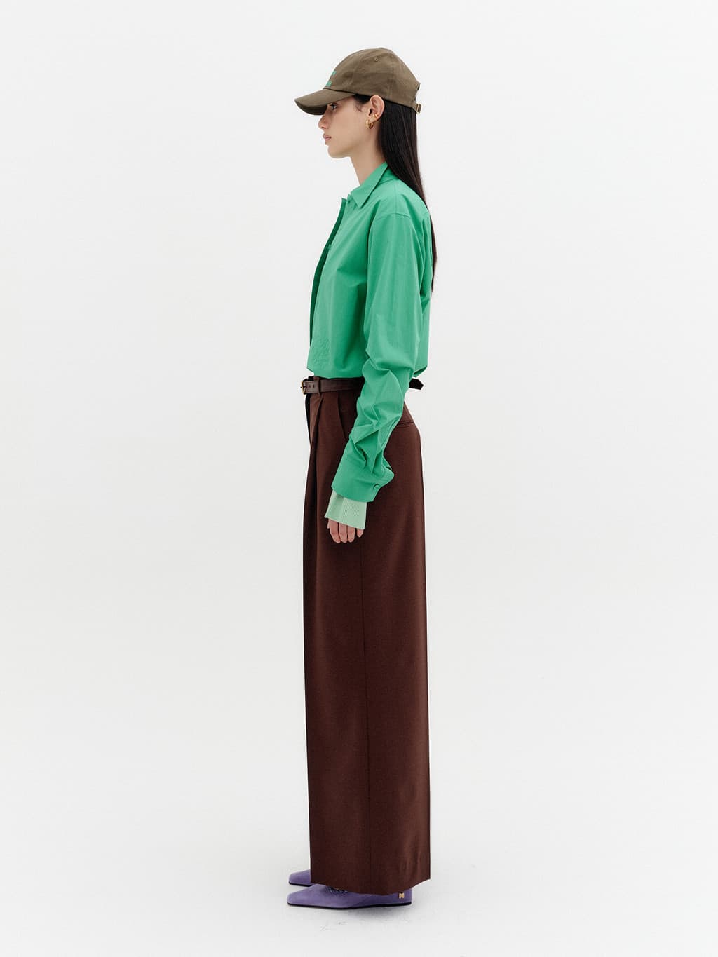 Classic Logo Embroidered Shirt - Green — vue 6