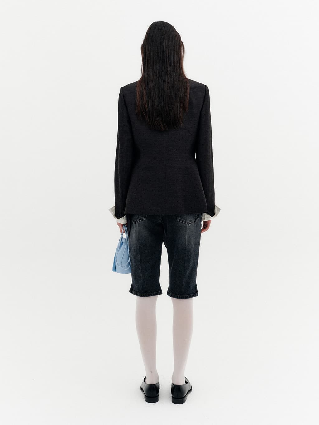 Convertible Collar Jacket - Black — vue 6
