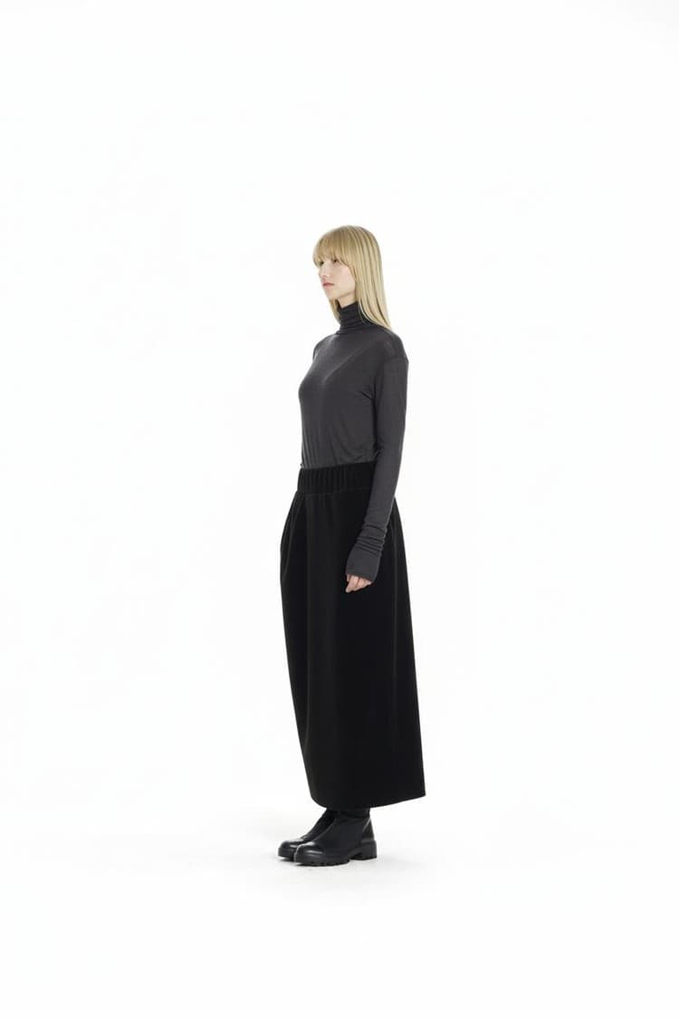 GDeL Slim Turtleneck Top (Grey) — vue 5