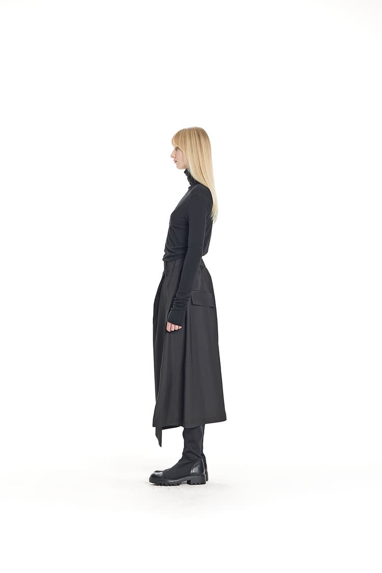 GDeL Slim Turtleneck Top (Grey) — vue 6