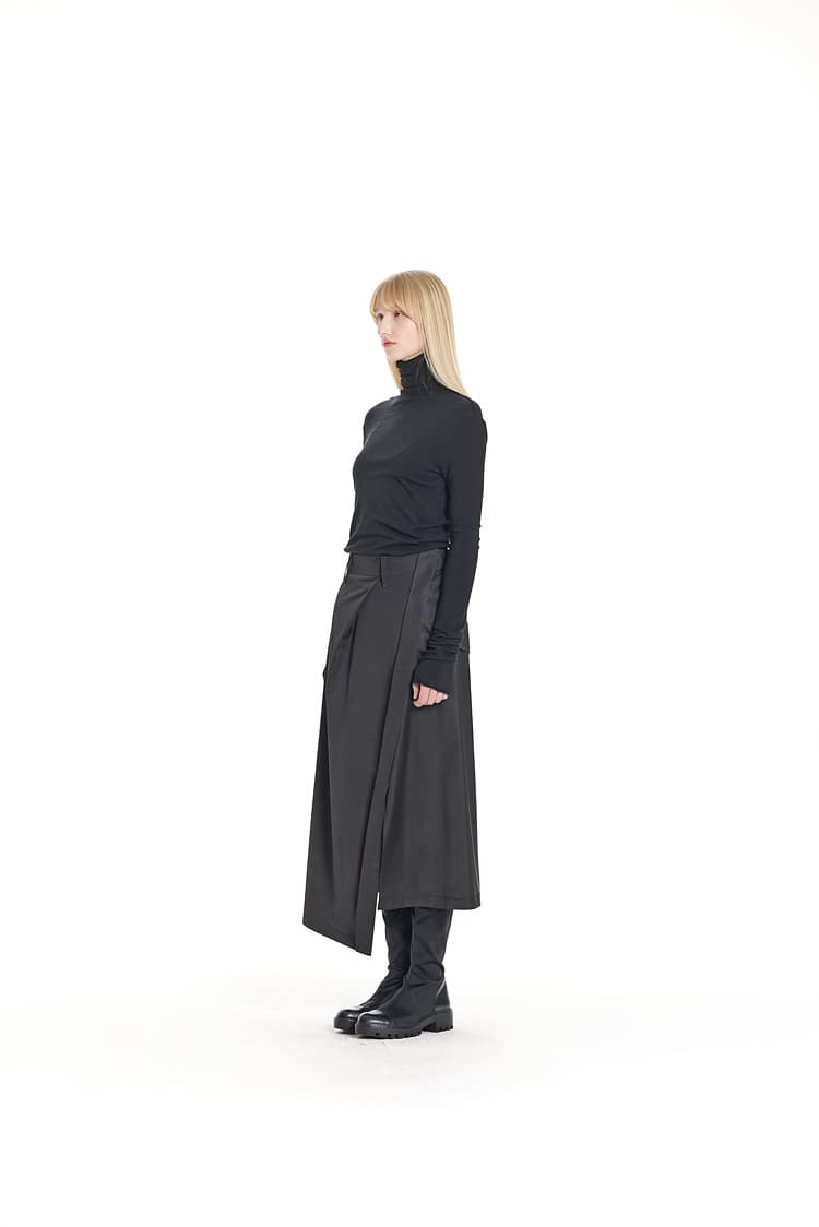 GDeL Slim Turtleneck Top (Grey) — vue 9